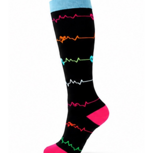 Stödstrumpor Heartbeat – Svart